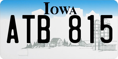 IA license plate ATB815