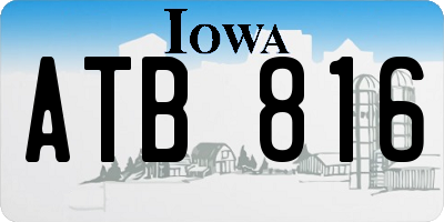 IA license plate ATB816