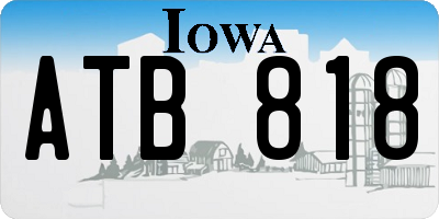 IA license plate ATB818