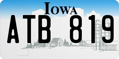 IA license plate ATB819