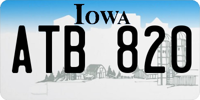IA license plate ATB820