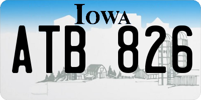 IA license plate ATB826