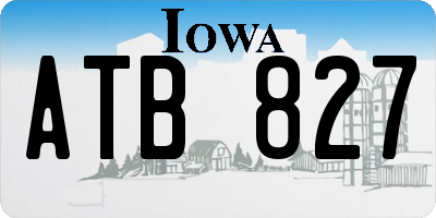 IA license plate ATB827