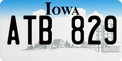 IA license plate ATB829