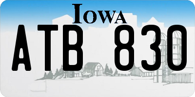 IA license plate ATB830