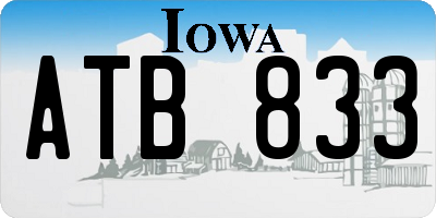 IA license plate ATB833