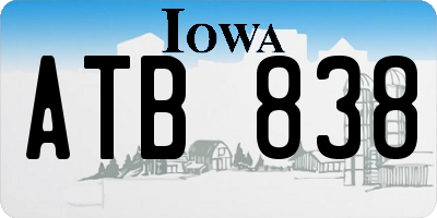 IA license plate ATB838