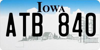 IA license plate ATB840