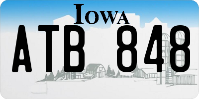 IA license plate ATB848