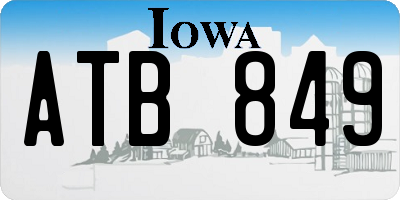 IA license plate ATB849
