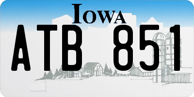IA license plate ATB851