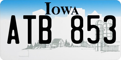 IA license plate ATB853