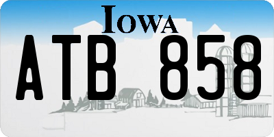 IA license plate ATB858