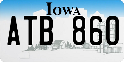 IA license plate ATB860