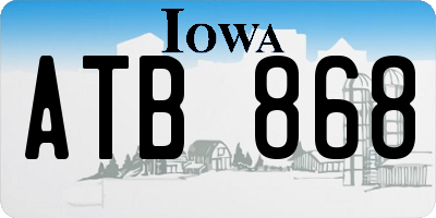 IA license plate ATB868