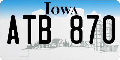 IA license plate ATB870