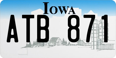 IA license plate ATB871