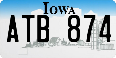 IA license plate ATB874
