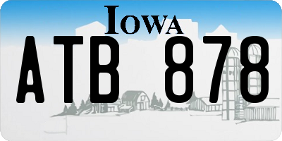 IA license plate ATB878