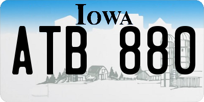 IA license plate ATB880