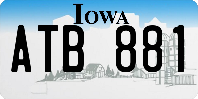IA license plate ATB881