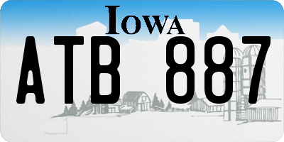 IA license plate ATB887