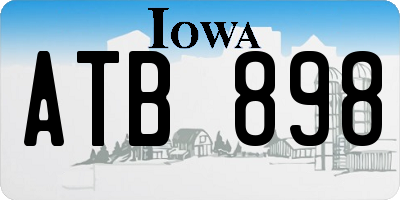 IA license plate ATB898