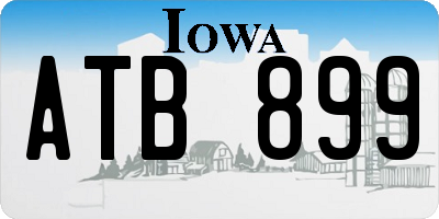 IA license plate ATB899