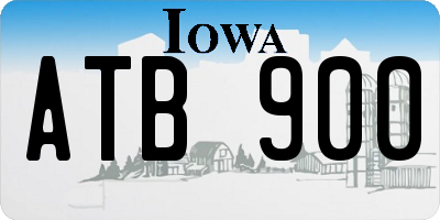 IA license plate ATB900