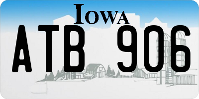 IA license plate ATB906