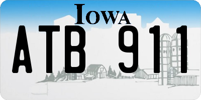 IA license plate ATB911