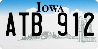 IA license plate ATB912