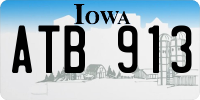 IA license plate ATB913