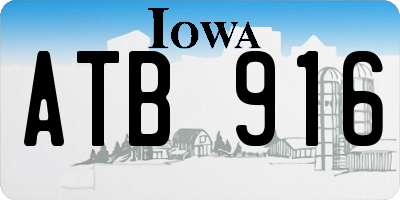 IA license plate ATB916