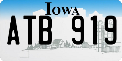 IA license plate ATB919