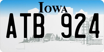 IA license plate ATB924