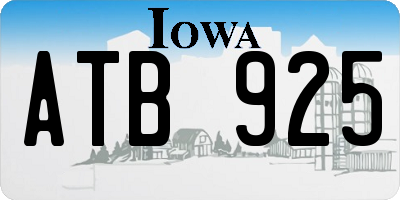 IA license plate ATB925
