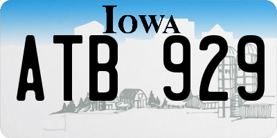 IA license plate ATB929