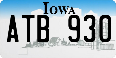 IA license plate ATB930