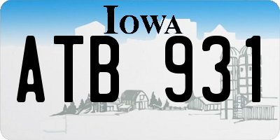 IA license plate ATB931
