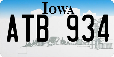 IA license plate ATB934