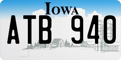 IA license plate ATB940