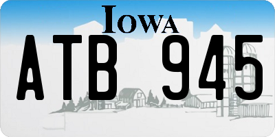 IA license plate ATB945