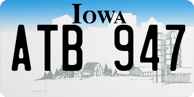 IA license plate ATB947