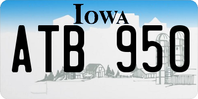 IA license plate ATB950