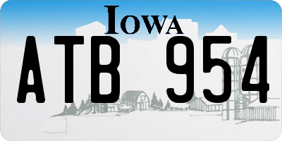 IA license plate ATB954