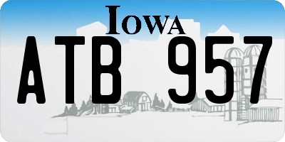 IA license plate ATB957
