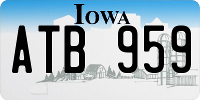 IA license plate ATB959