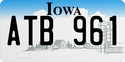 IA license plate ATB961