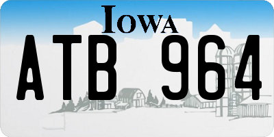 IA license plate ATB964